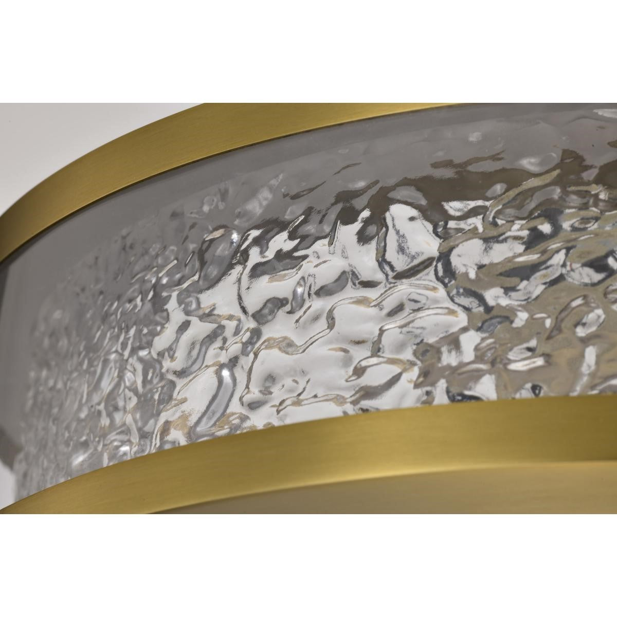 Darrow 13" LED Flush Mount Light, Vintage Brass Finish - Bees Lighting