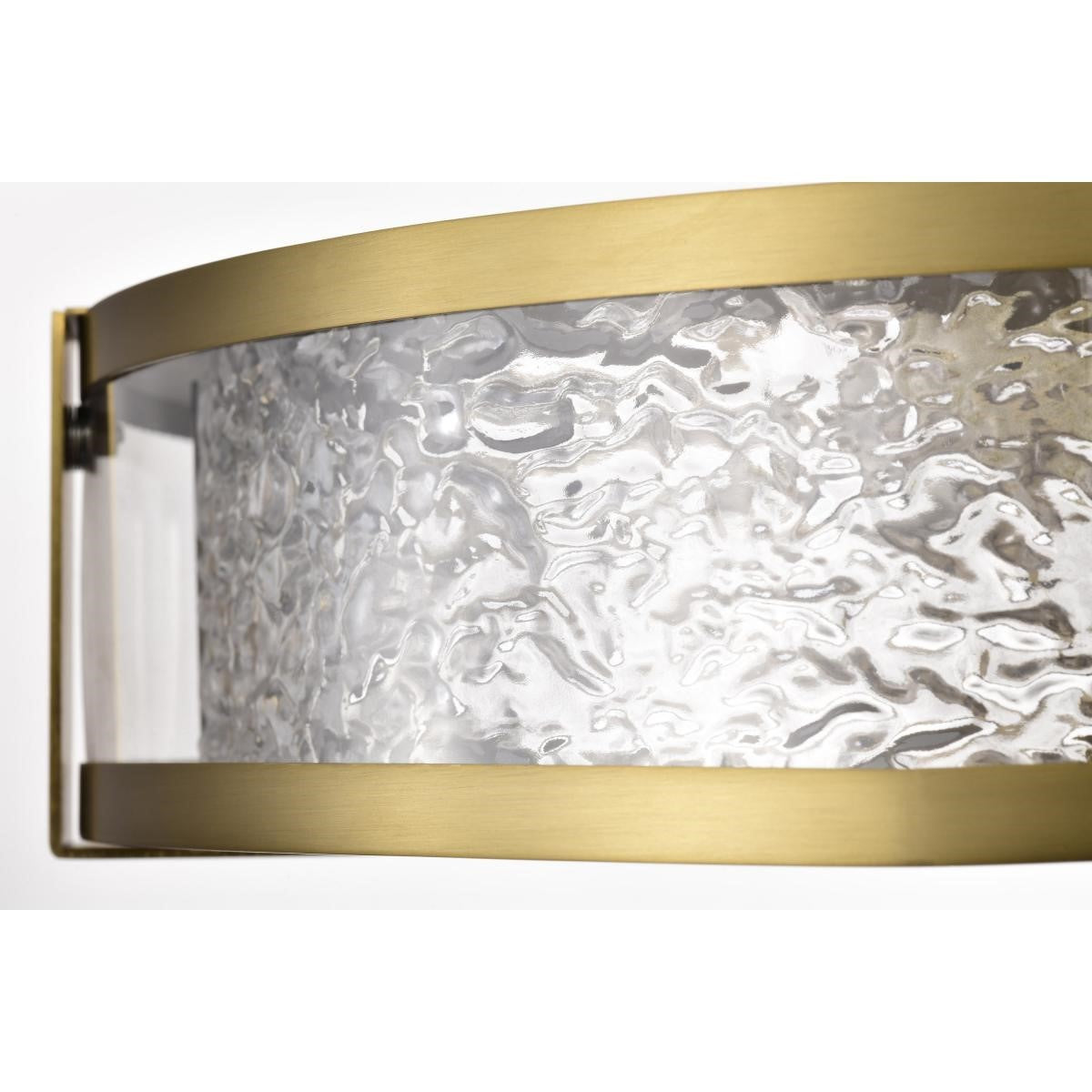 Darrow 13" LED Flush Mount Light, Vintage Brass Finish - Bees Lighting