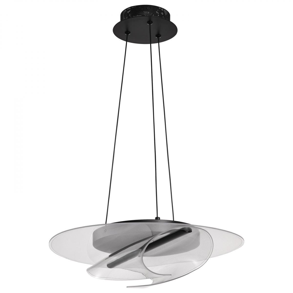 Geneva 18" LED Pendant Light, Matte Black Finish - Bees Lighting