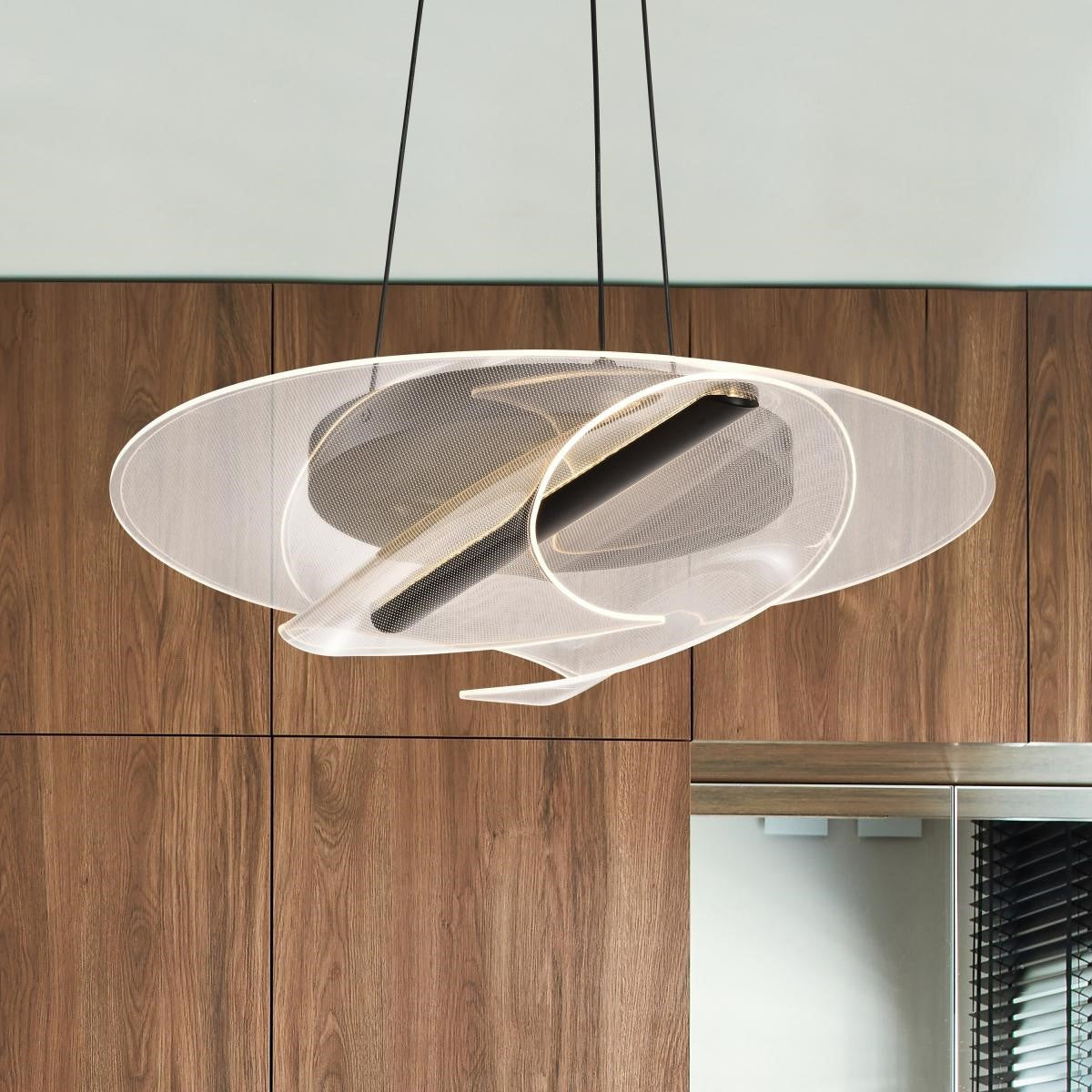 Geneva 18" LED Pendant Light, Matte Black Finish - Bees Lighting