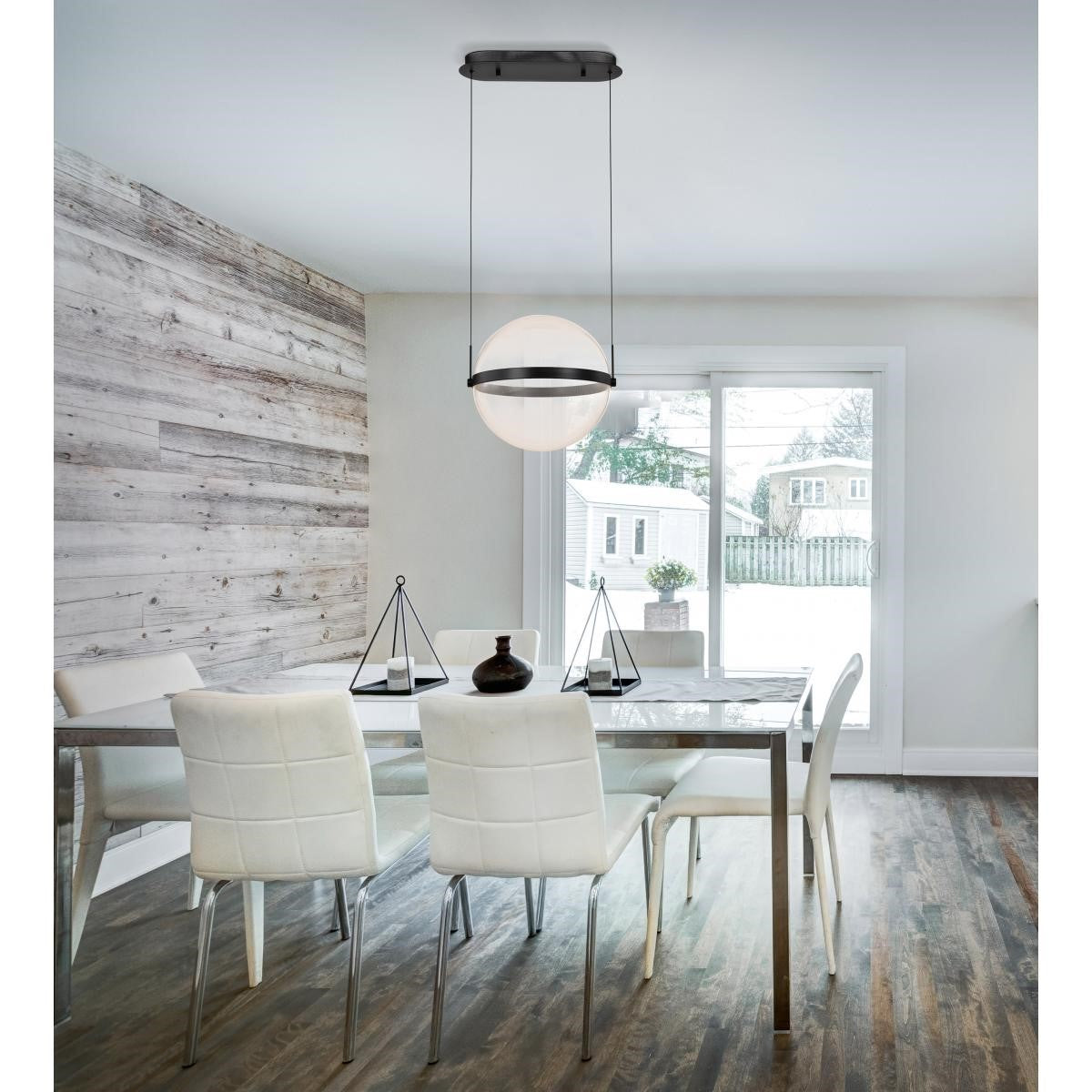 Arvada 16" LED Pendant Light, Matte Black Finish - Bees Lighting