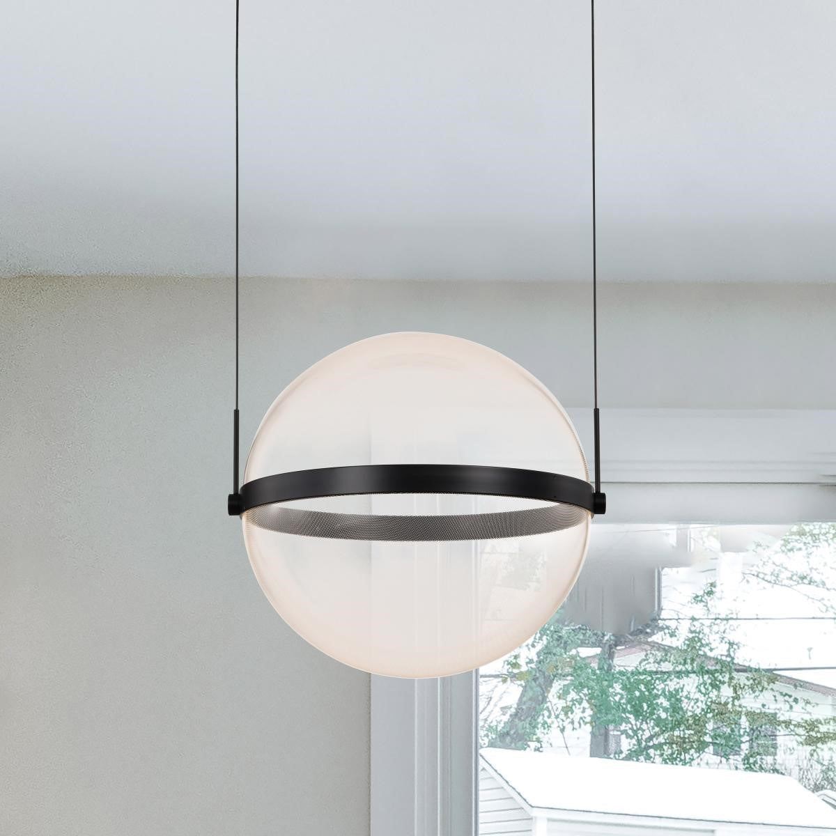 Arvada 16" LED Pendant Light, Matte Black Finish - Bees Lighting