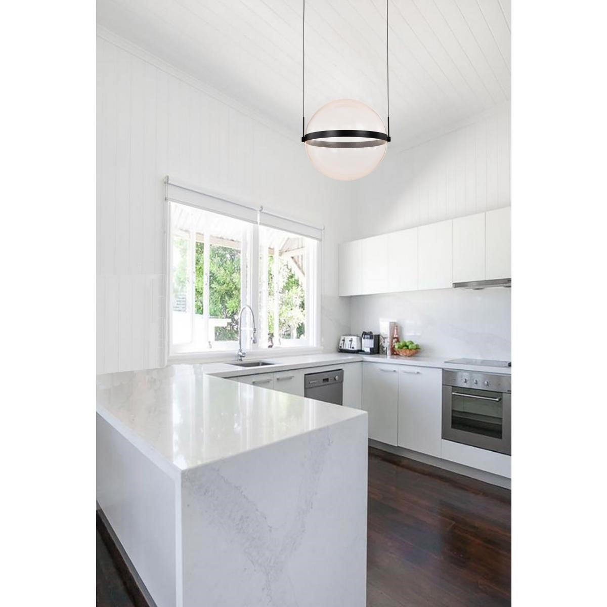 Arvada 20" LED Pendant Light, Matte Black Finish - Bees Lighting