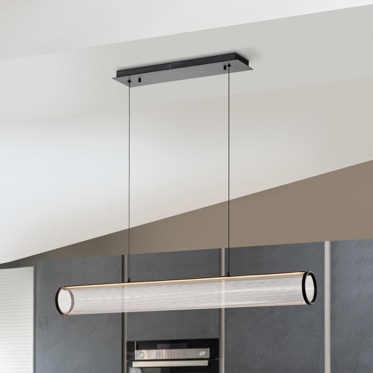 Vale 43" LED Pendant Light, Matte Black Finish - Bees Lighting