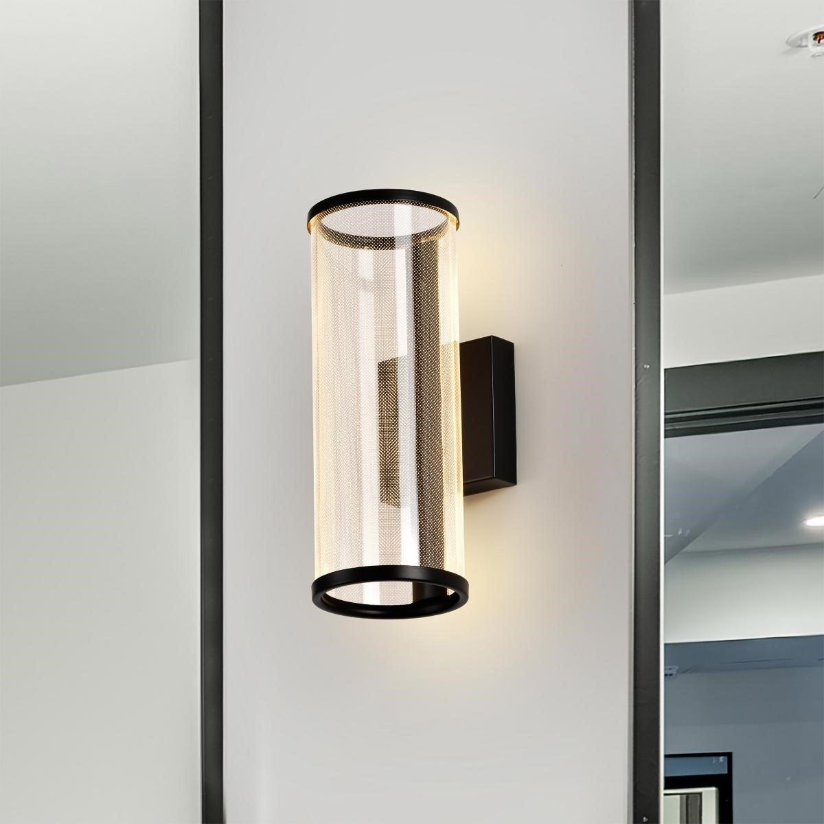 Vale 12" LED Wall Sconce, Matte Black Finish