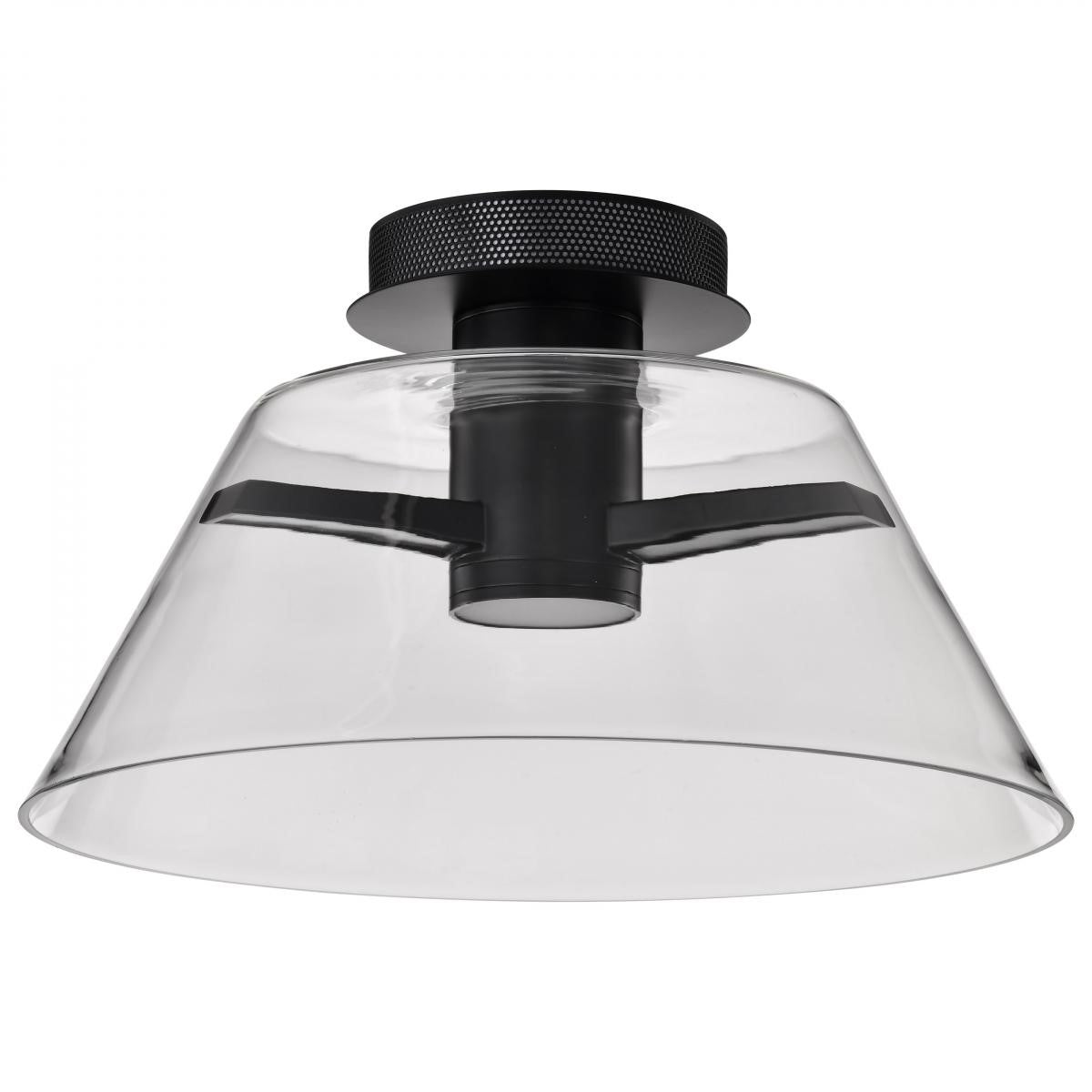 Edmond 17" LED Semi-flush Mount Light, Matte Black Finish