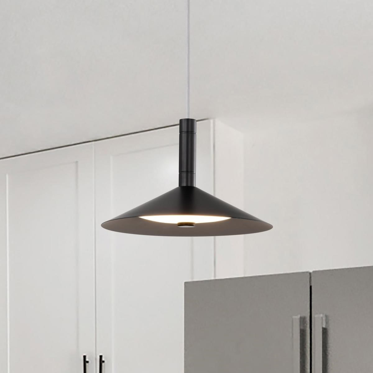 Corrine 10" LED Pendant Light, Matte Balck Finish - Bees Lighting