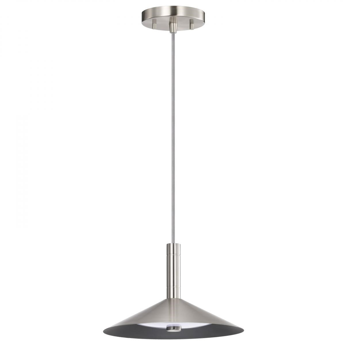 Corrine 10" LED Pendant Light, Brushed Nickel Finish - Bees Lighting