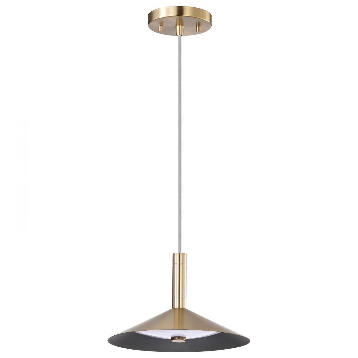 Corrine 10" LED Pendant Light, Burnished Brass Finish - Bees Lighting