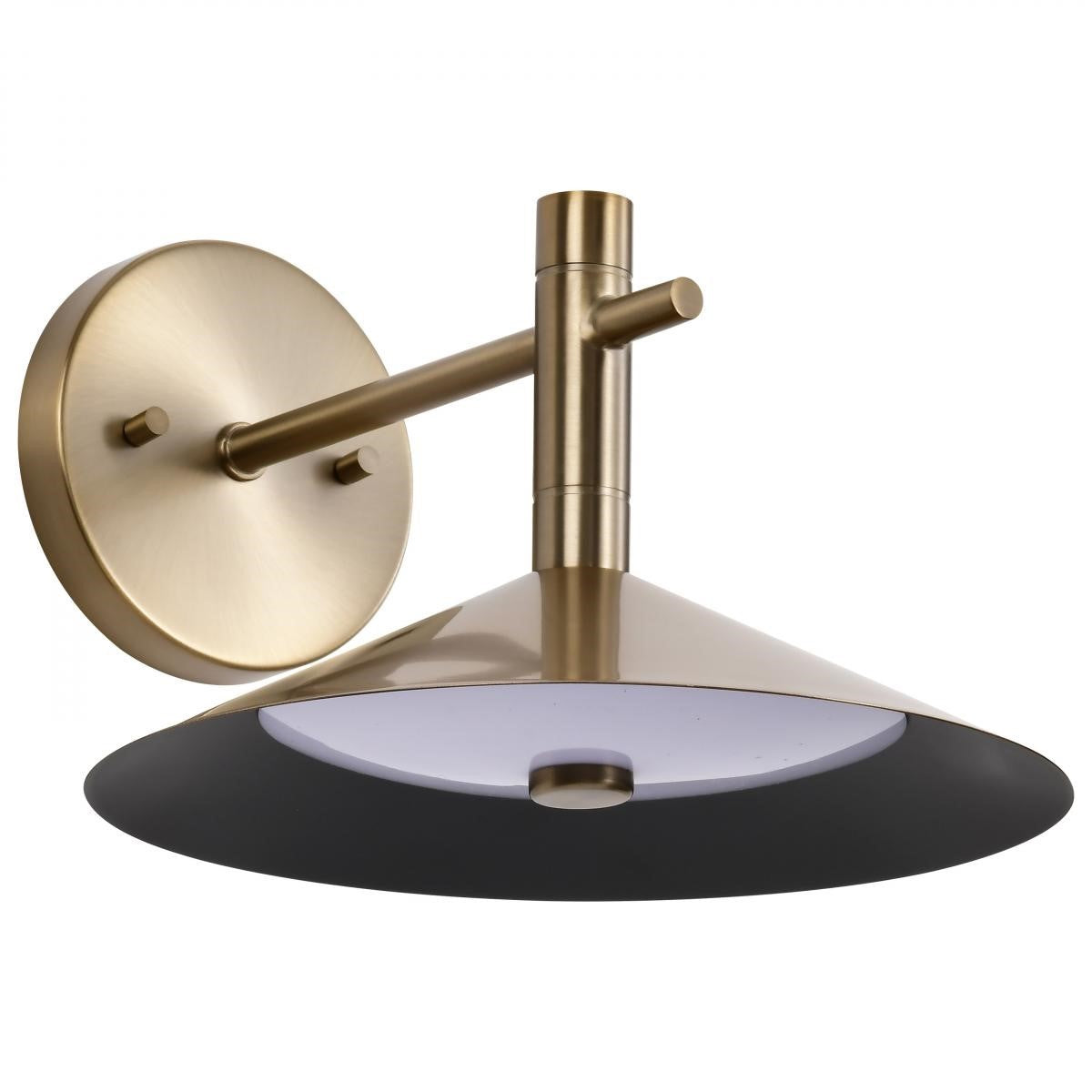 Corrine 10" LED Wall Sconce, Burnished Brass Finish