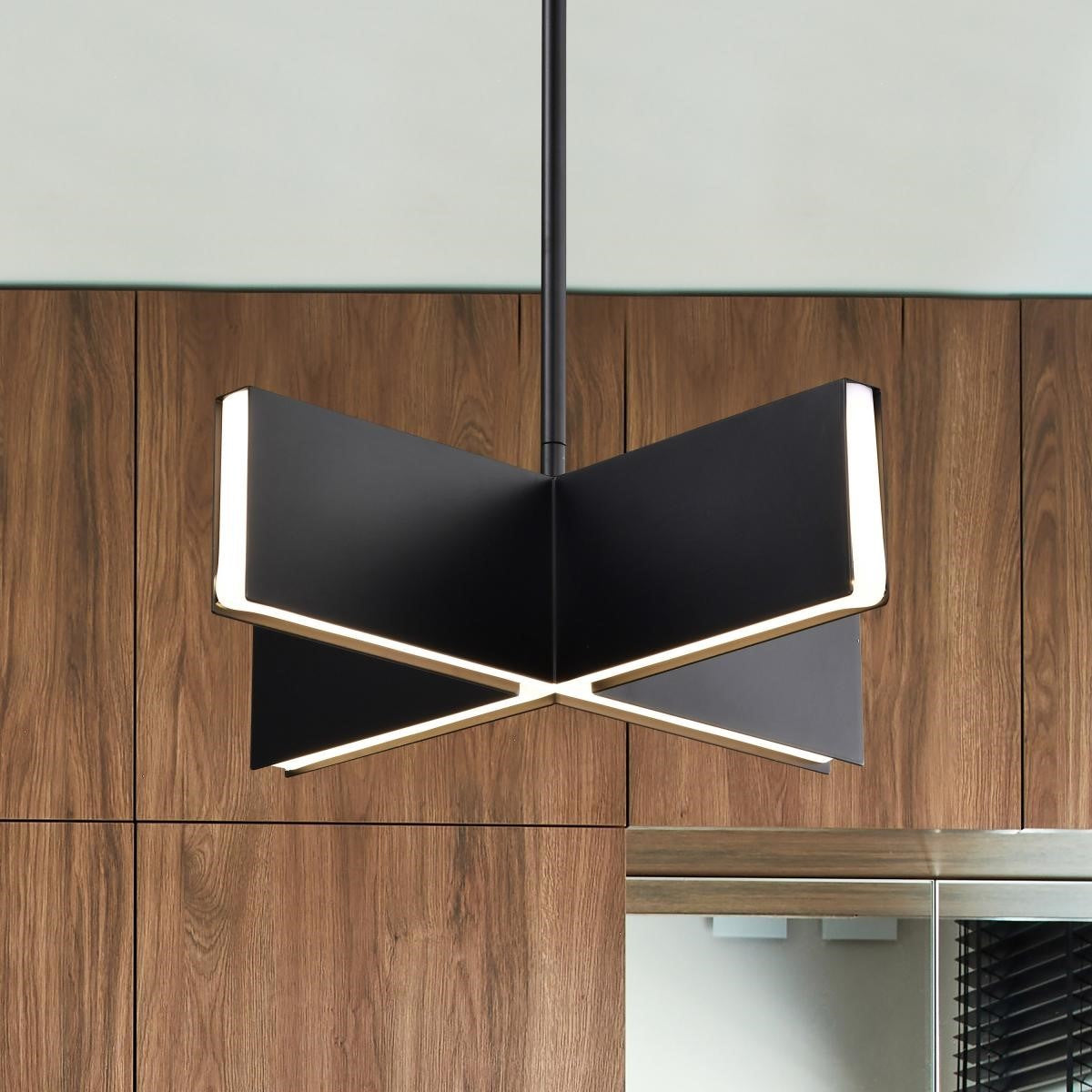 Blaine 15" LED Pendant Light, Matte Black Finish - Bees Lighting