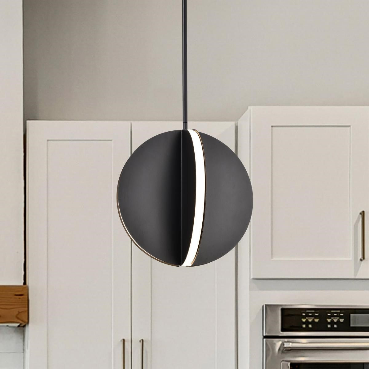 Blaine 13" LED Pendant Light, Matte Black Finish - Bees Lighting