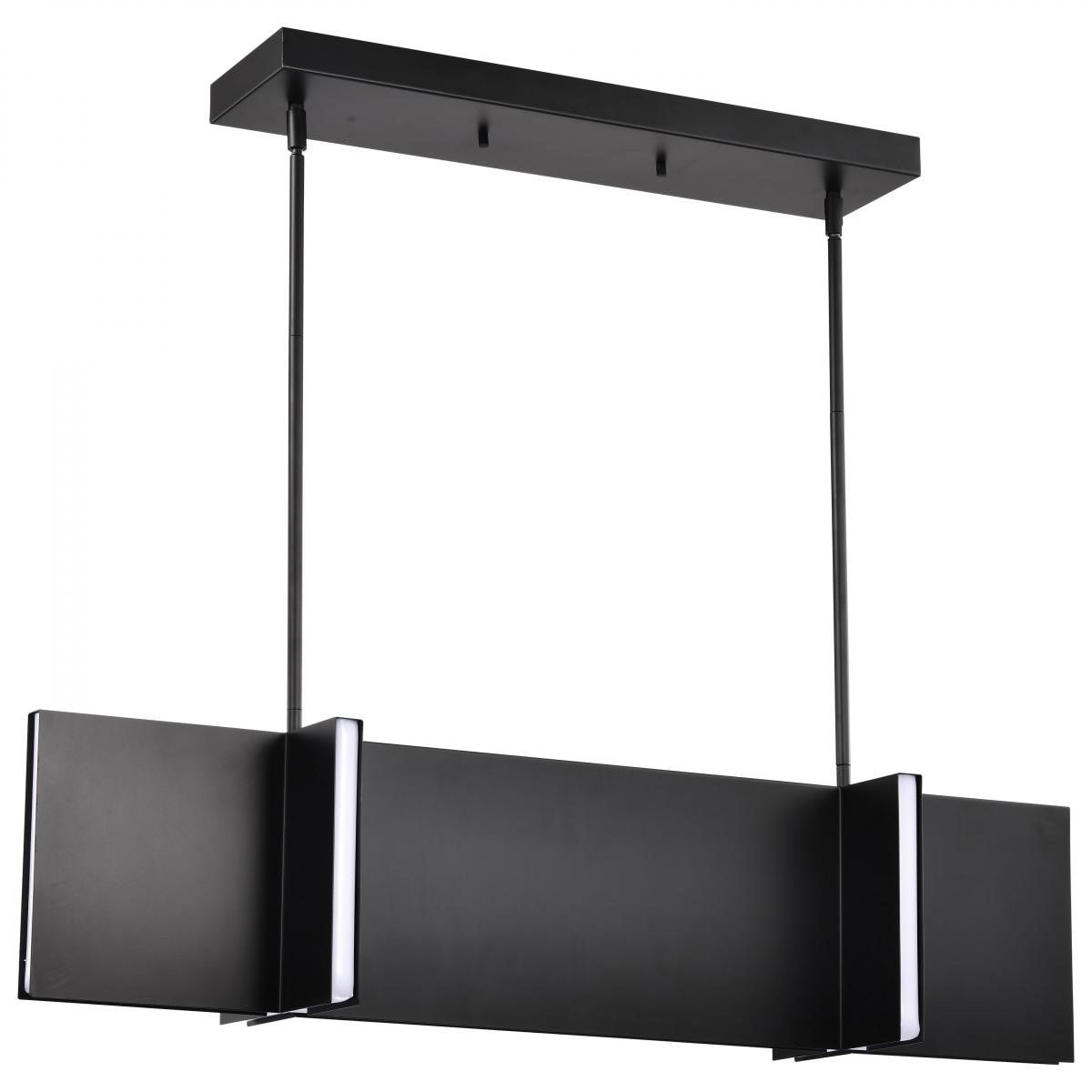 Blaine 37" LED Kitchen Island Pendant Light, Matte Black Finish - Bees Lighting