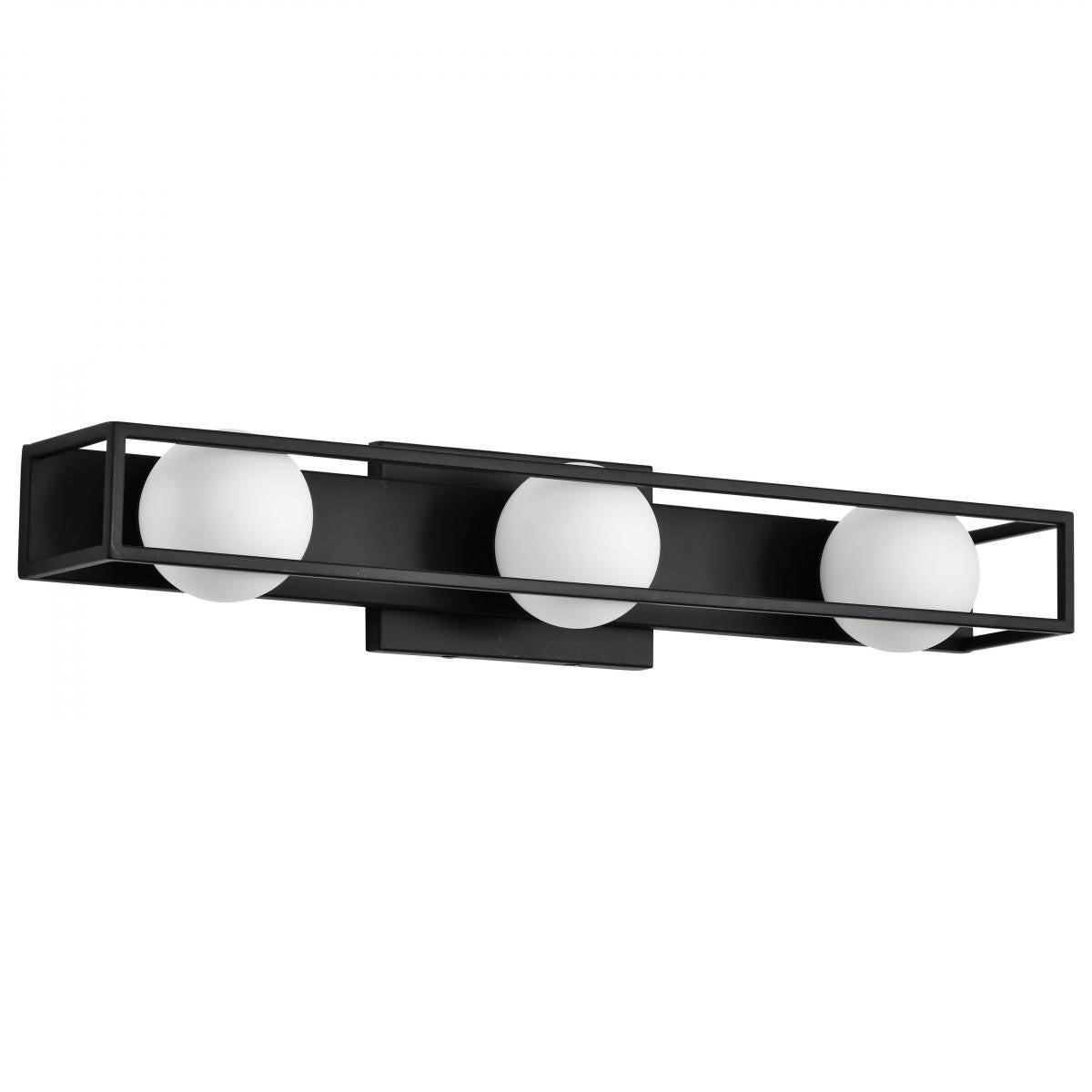 Nuvo Lighting 62-2243 Jenkins 24" 3 Lights LED Bathroom Vanity Light, Matte Black Finish