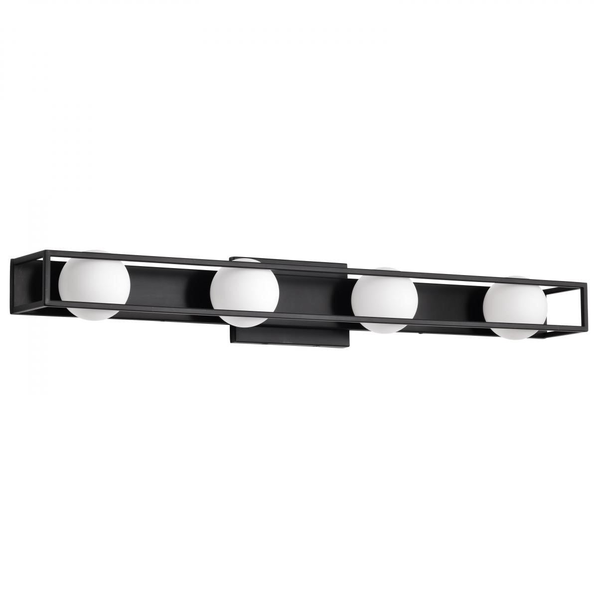 Nuvo Lighting 62-2244 Jenkins 33" 4 Lights LED Bathroom Vanity Light, Matte Black Finish