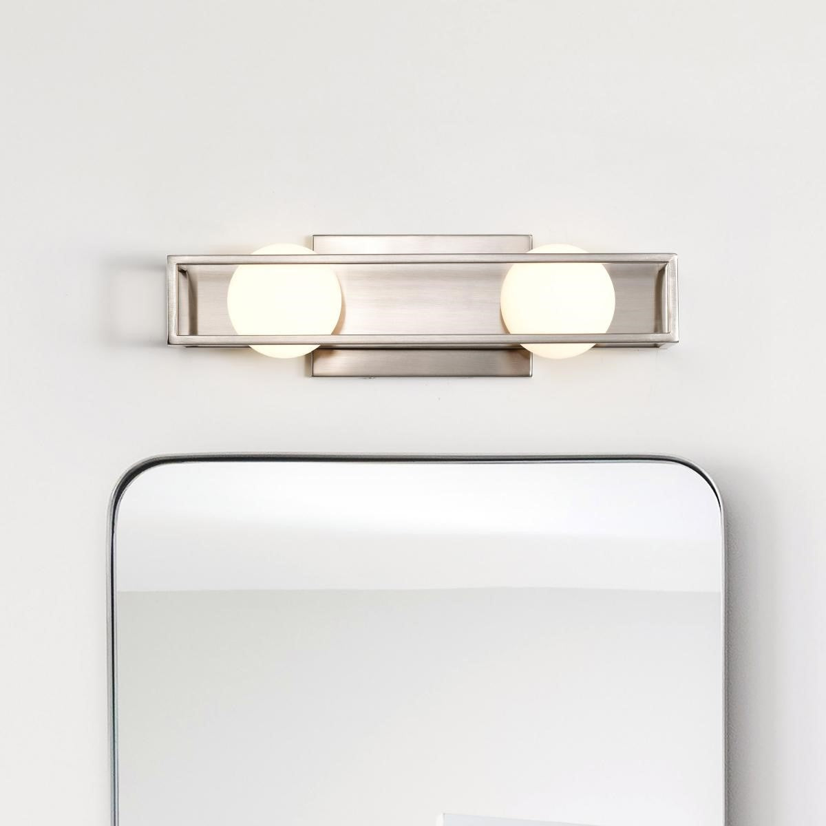 Nuvo Lighting 62-2252 Jenkins 16" 2 Lights LED Bathroom Vanity Light, Brushed Nickel Finish