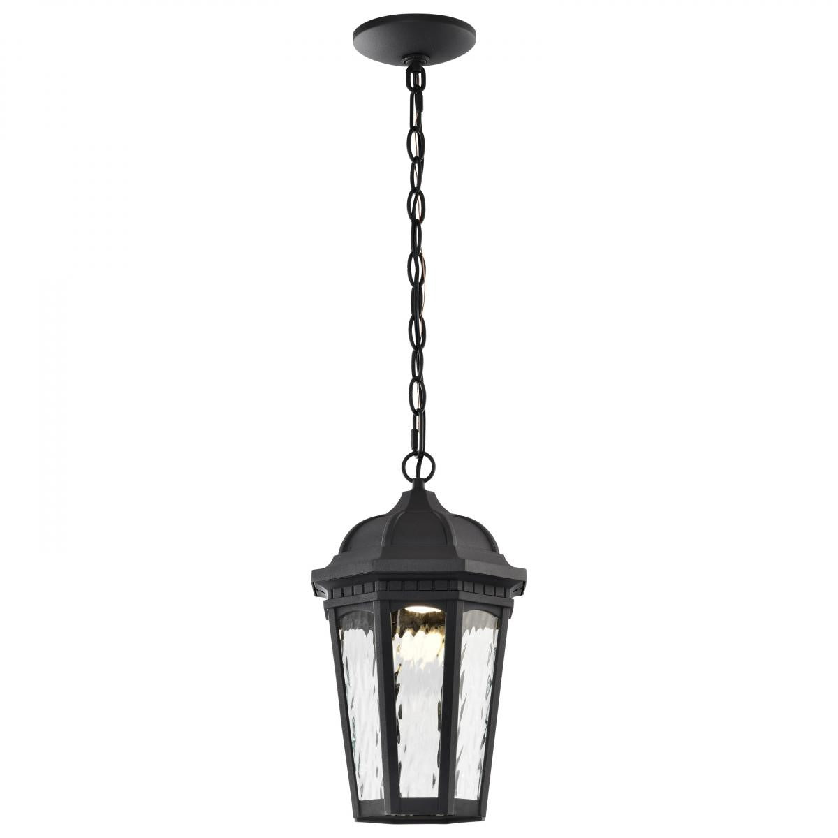 East River Starfish 15" Smart LED Outdoor Hanging Light, RGBTW, Matte Black Finish