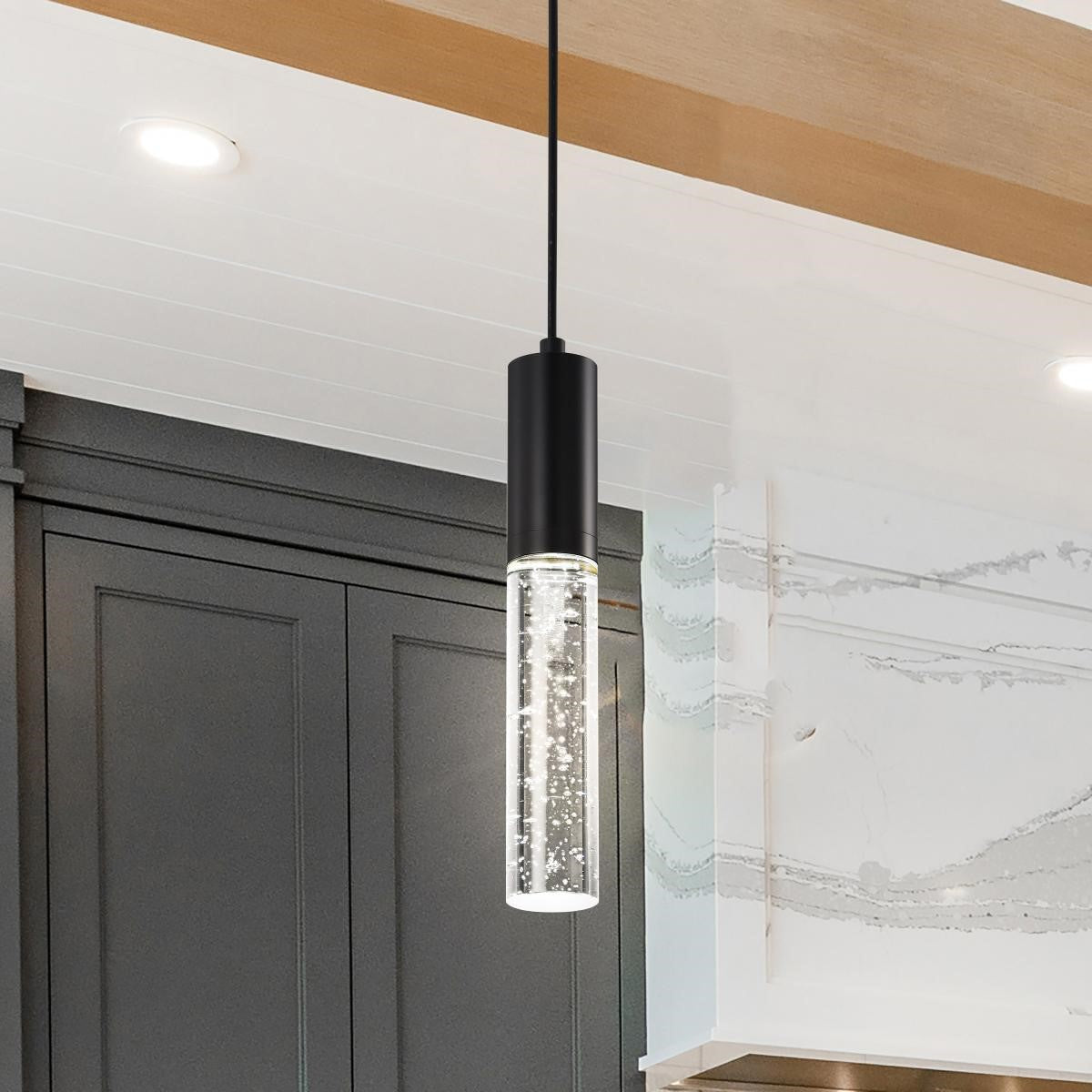 Lacey Starfish 2" Smart LED Pendant Light, RGBTW, Matte Black Finish