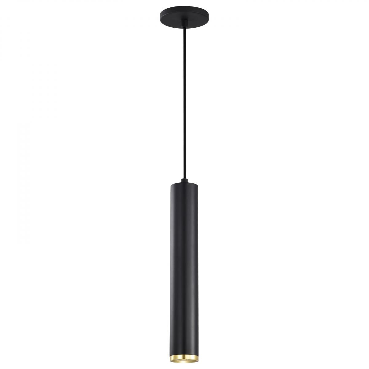 Century 16" LED Pendant Light, Matte Black and Brushed Brass Finish - Bees Lighting