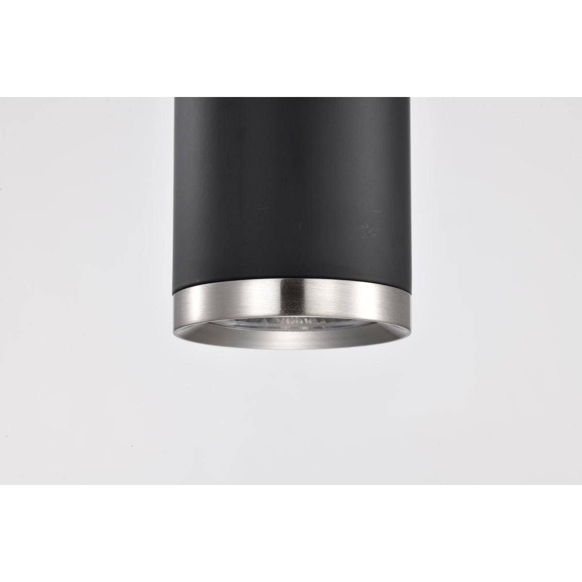 Century 16" LED Pendant Light, Matte Black and Brushed Nickel Finish - Bees Lighting