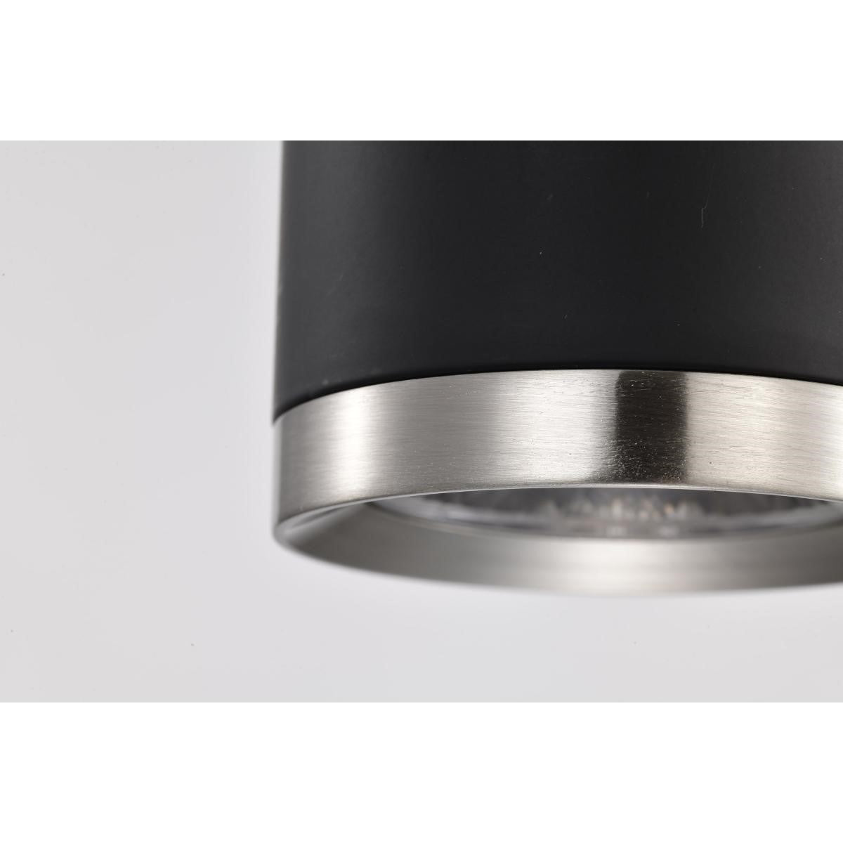 Century 16" LED Pendant Light, Matte Black and Brushed Nickel Finish - Bees Lighting