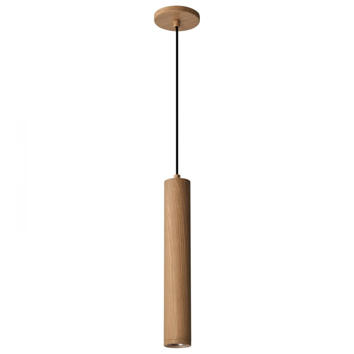 Century 16" LED Pendant Light, Ash Wood Finish