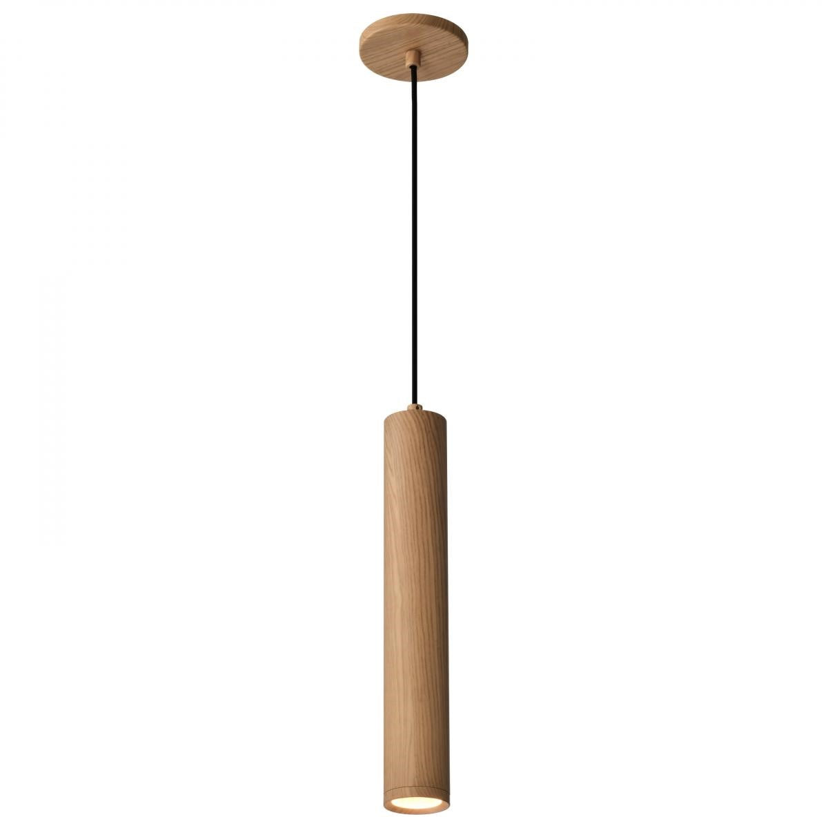 Century 16" LED Pendant Light, Ash Wood Finish