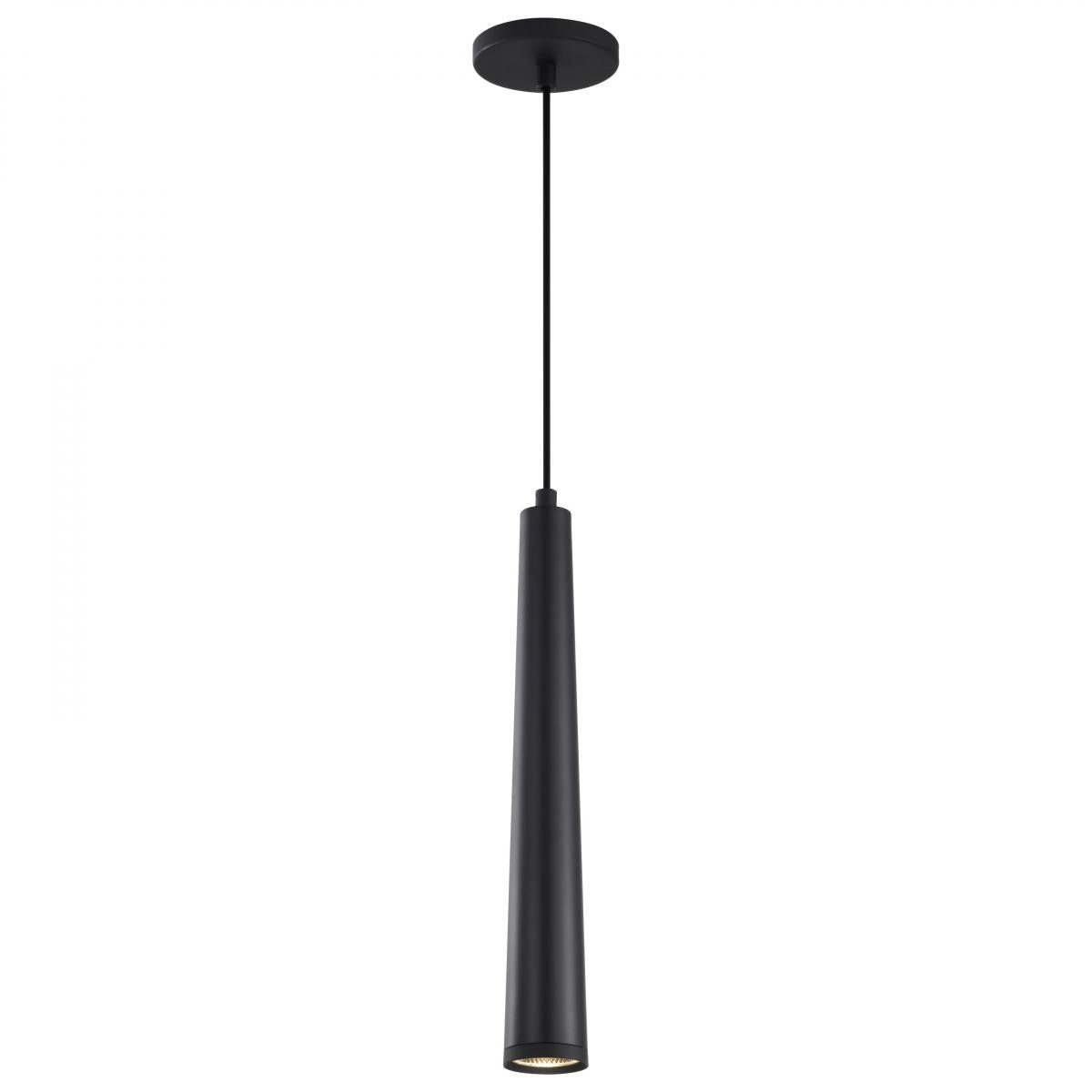 Melrose 16" LED Pendant Light, Matte Black Finish