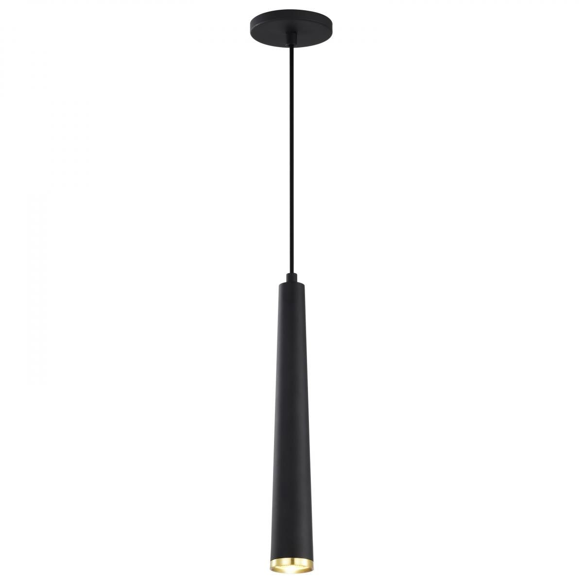 Melrose 16" LED Pendant Light, Matte Black and Brushed Brass Finish - Bees Lighting