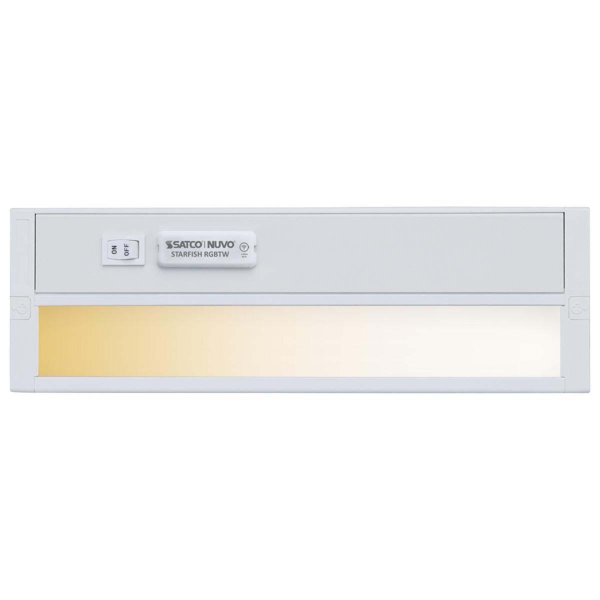 Starfish 11 Inch Smart Under Cabinet Light, 474 Lumens, RGB Color Changing and Tunable White 2700K to 5000K, 120V - Bees Lighting