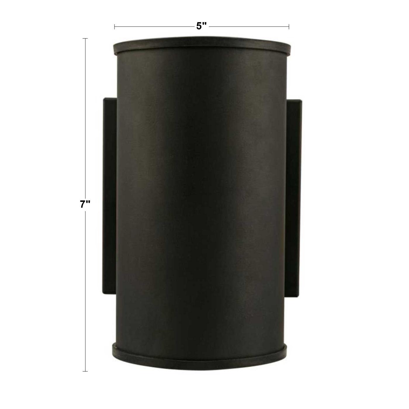 Mayslick 7 In 1 Light LED Outdoor Cylinder Sconce Dimmable 2700K Bronze Finish - Bees Lighting