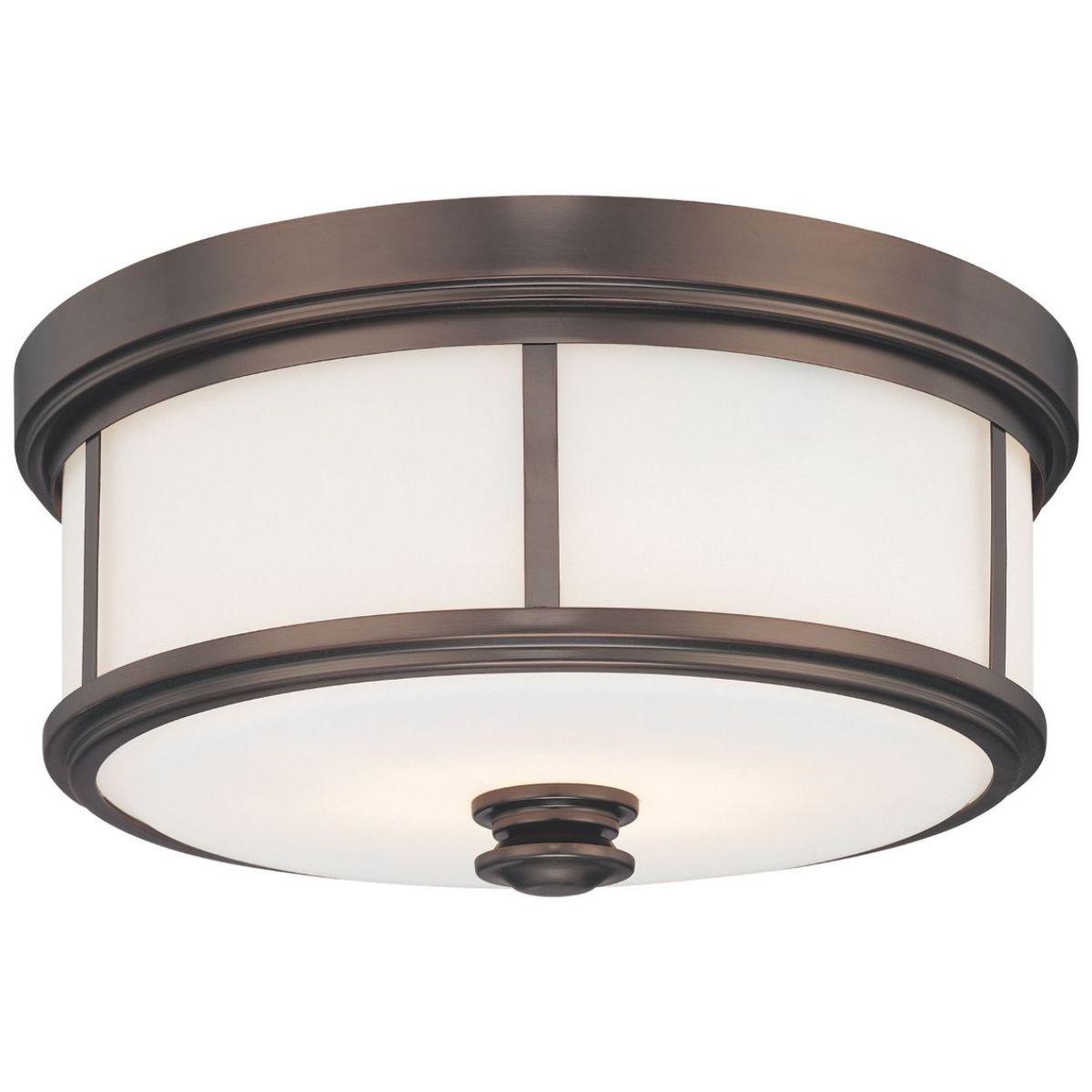 16 in. 3 Lights Flush Mount Light Bronze finish - Bees Lighting