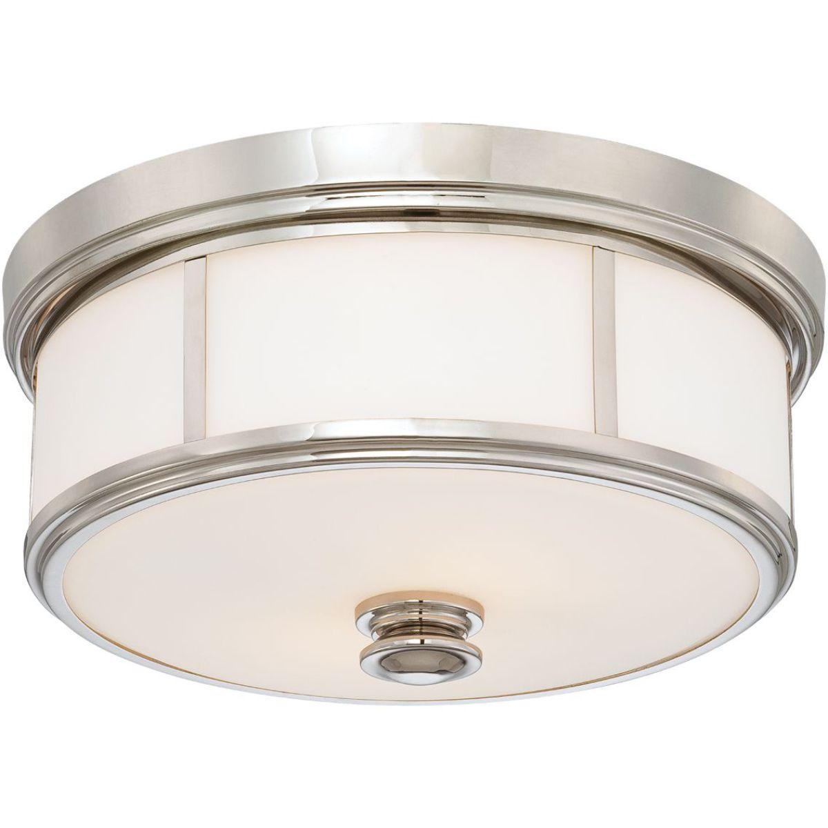 16 in. 3 Lights Flush Mount Light Polished Nickel finish - Bees Lighting