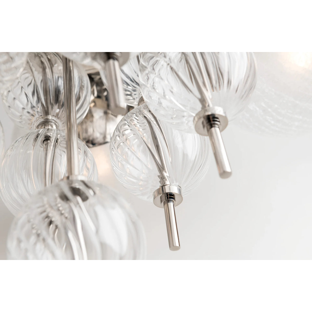 Calypso 34" 8 Lights Chandelier Polished Nickel Finish