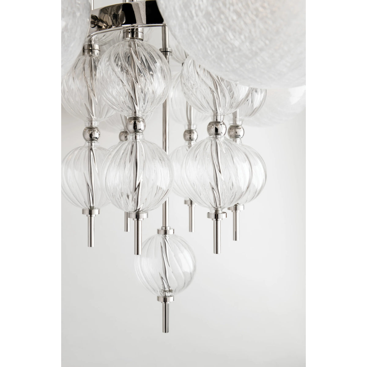 Calypso 34" 8 Lights Chandelier Polished Nickel Finish