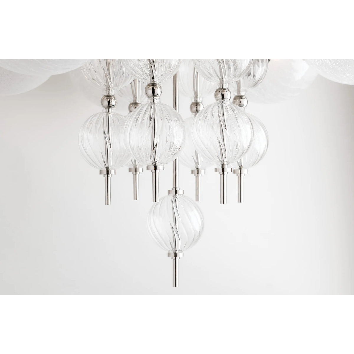 Calypso 34" 8 Lights Chandelier Polished Nickel Finish