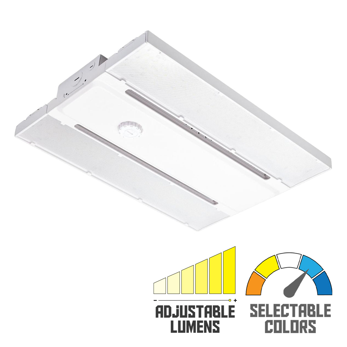 LED Linear High Bay Light, 65/75/85W, 12700 Lumens, Selectable CCT, 120-277V