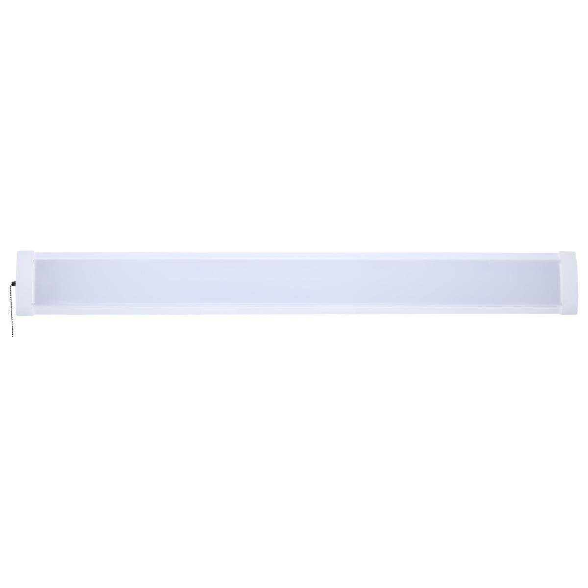 4ft LED Ceiling Wrap with Pull Chain, 39 Watts, 3400 Lumens, Selectable CCT, White Finish, 120 Volt