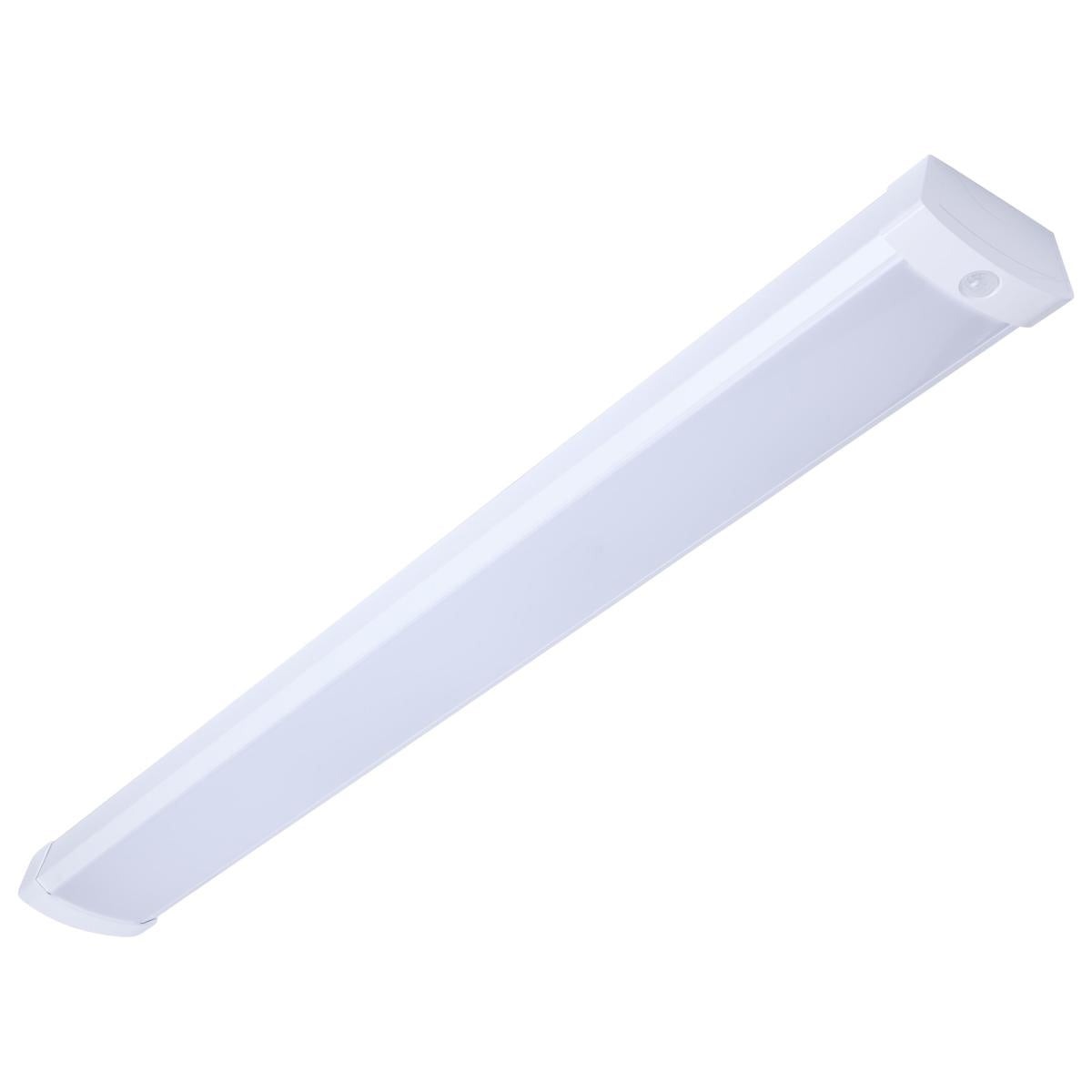 4ft LED Ceiling Wrap with PIR Motion Sensor, 39 Watts, 3400 Lumens, Selectable CCT, White Finish, 120-277V