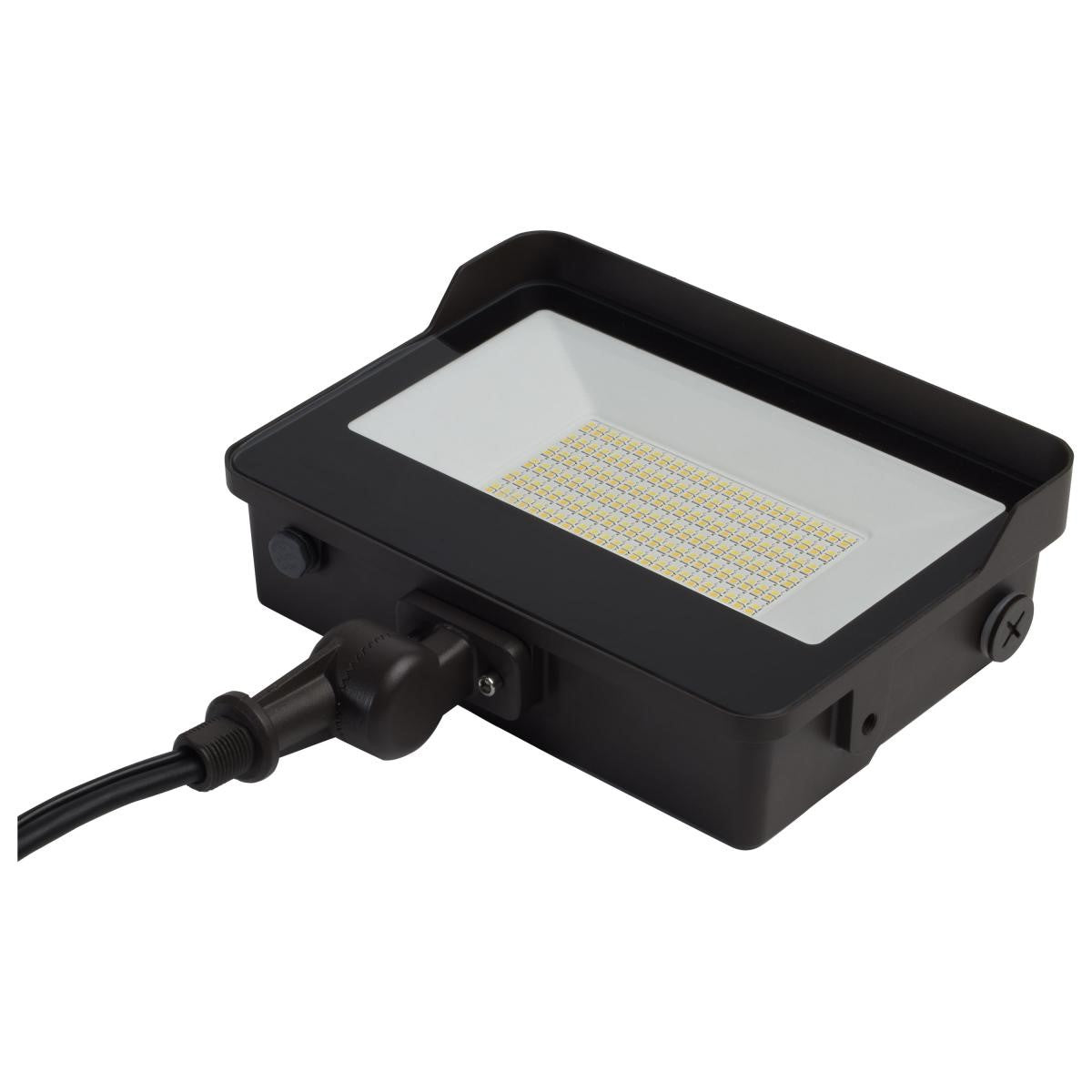 LED Flood Light With Photocell, 45/80 Watts, 1200 Lumens, 30K/40K/50K, 120-347V - Bees Lighting