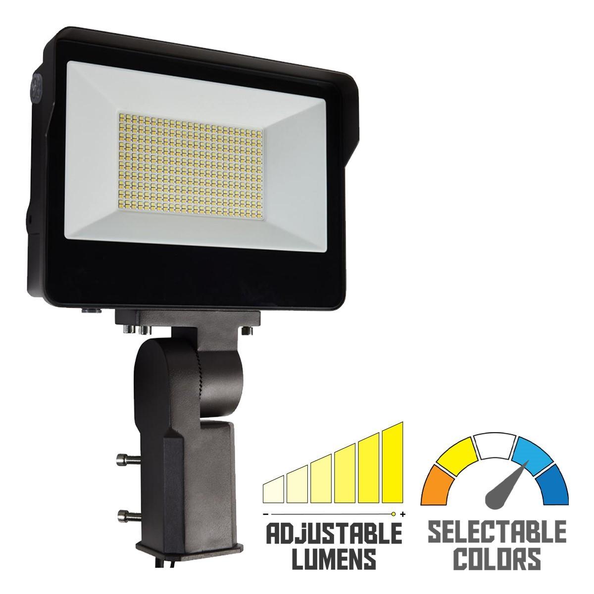 LED Flood Light With Photocell, 100/150 Watts, 21000 Lumens, 30K/40K/50K, 120-347V - Bees Lighting