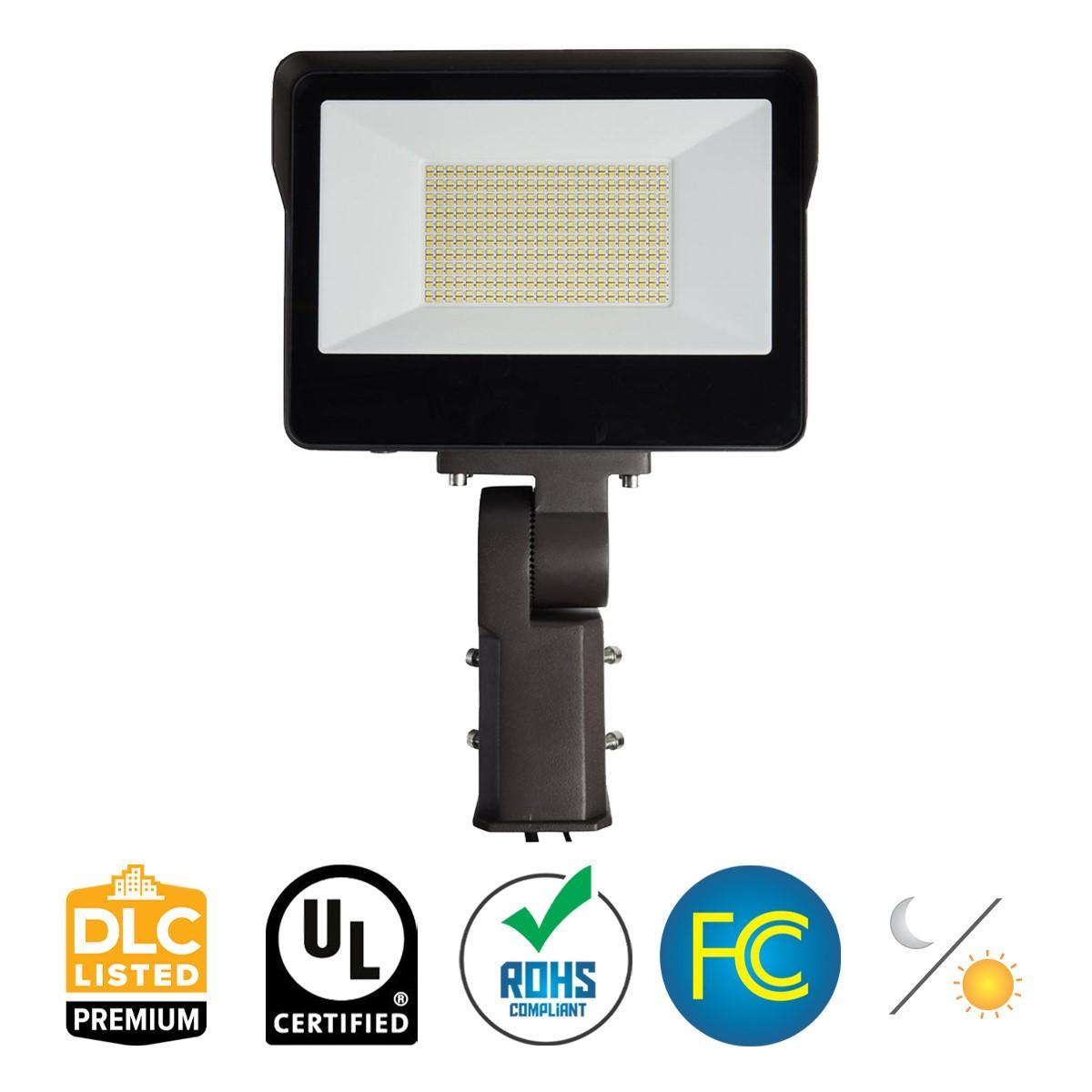 LED Flood Light With Photocell, 100/150 Watts, 21000 Lumens, 30K/40K/50K, 120-347V - Bees Lighting