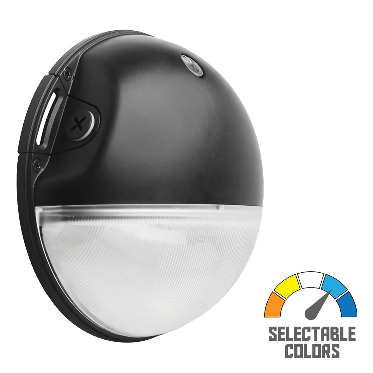 SATCO|NUVO Small Round Wall Pack CCT Selectable with Photocell