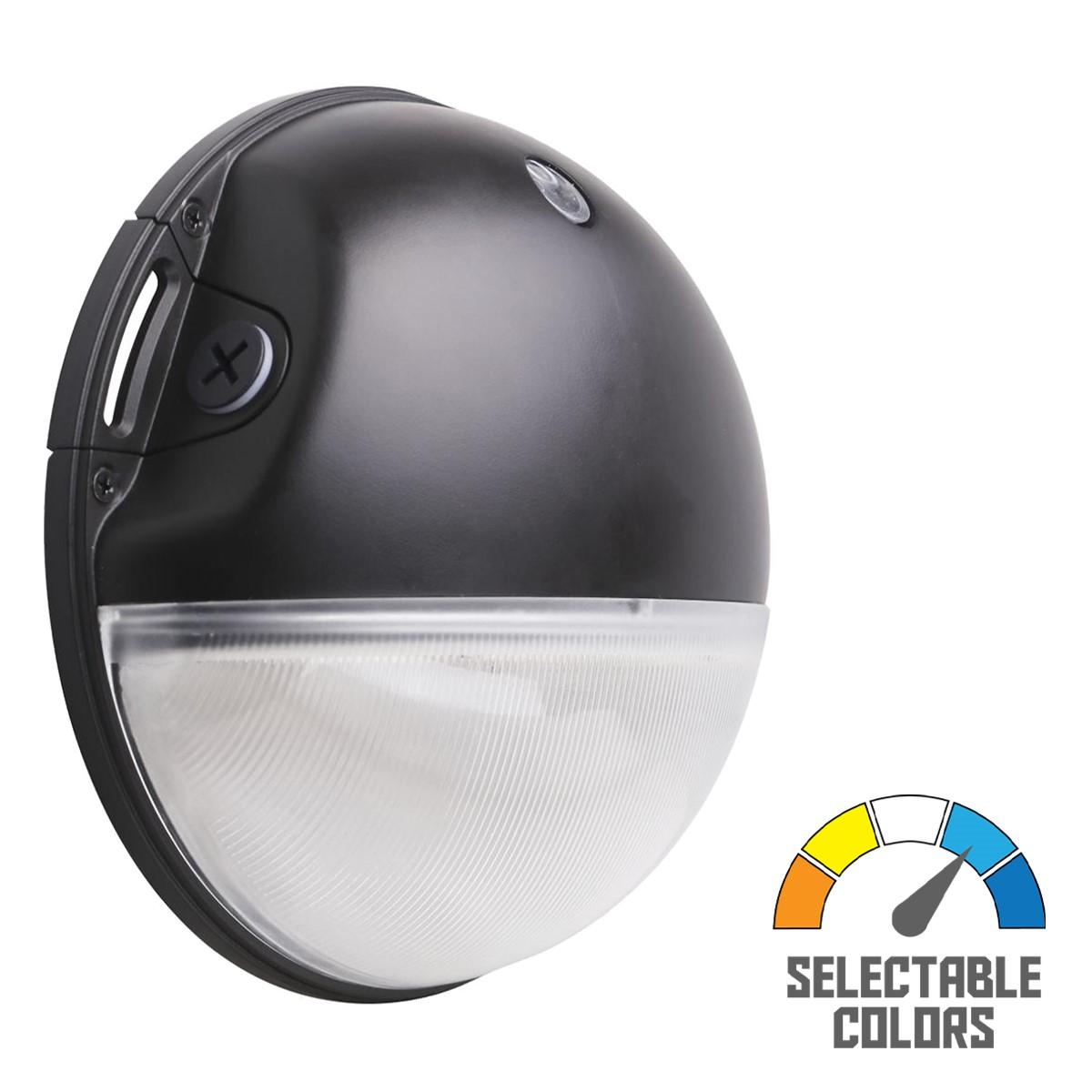 SATCO|NUVO Small Round Wall Pack CCT Selectable with Photocell