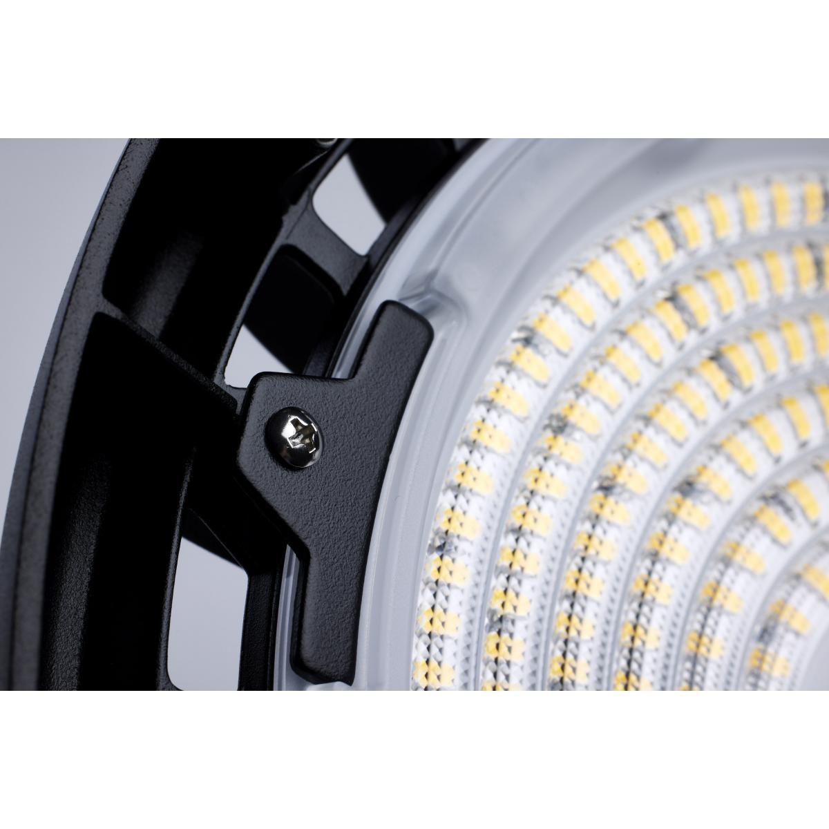 UFO LED Shop Light, 150 Watts, 21600 Lumens, 5000K, Black Finish, 120/277V - Bees Lighting