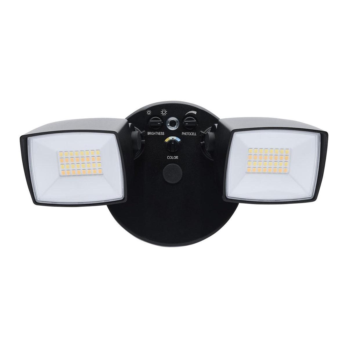 LED Security Flood Light, Dusk To Dawn Photocell, 3350 Lumens, 30K/40K/50K, Black - Bees Lighting