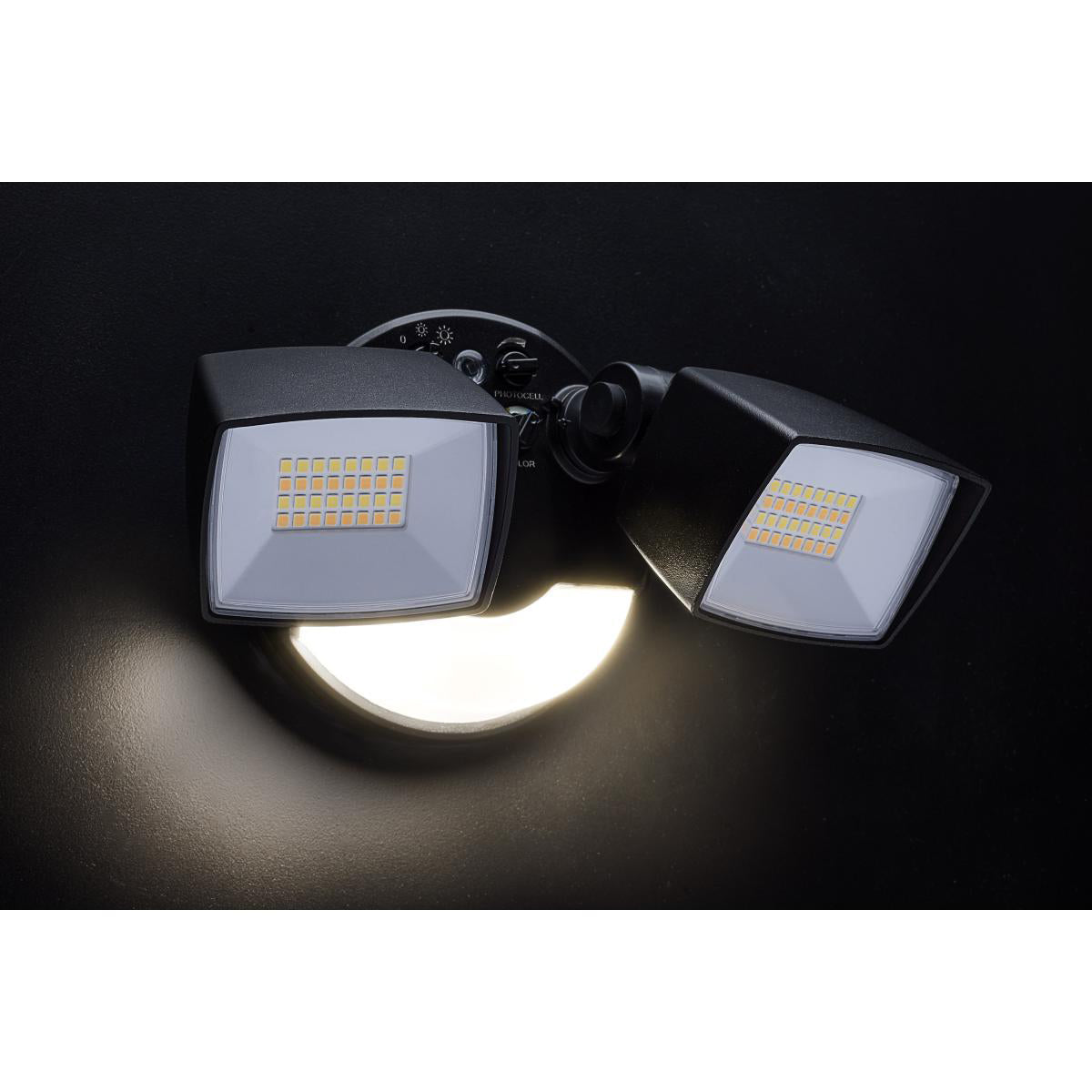 SATCO|NUVO Dual Head LED Security Flood Light, CCT Selectable, Variable Wattage - Bees Lighting