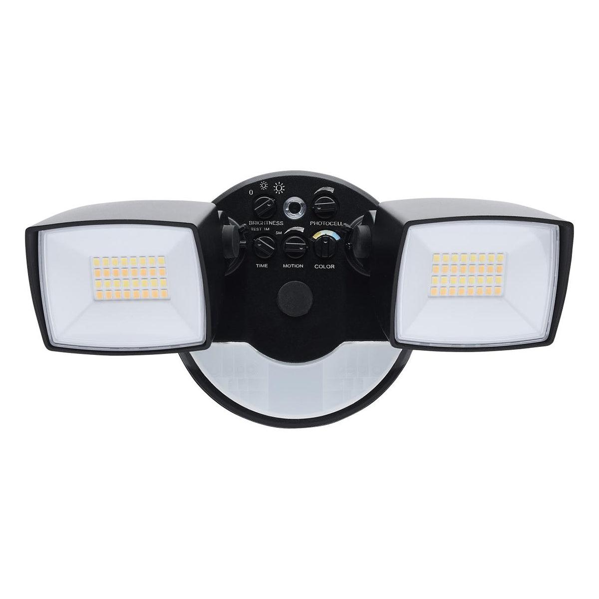 LED Security Flood Light, Motion Sensor & Dusk to Dawn, 3350 Lumens, 30K/40K/50K, Black