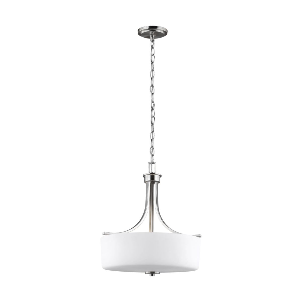 Canfield 16 in. LED Pendant Light Nickel Finish