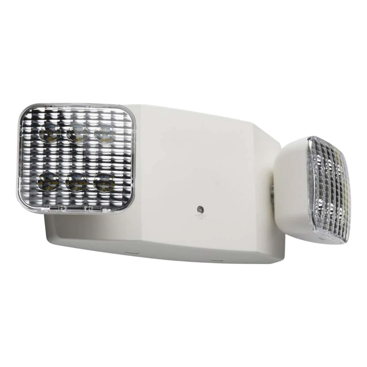 LED Emergency Light, 0.8 Watts, 2 Square Light Heads, 120-277V, White